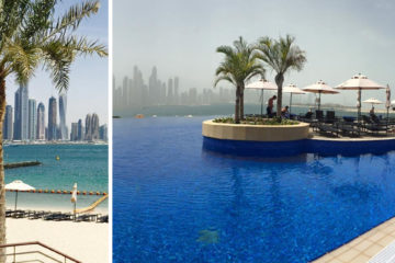 Dubai beach club skyline infinite pool bar
