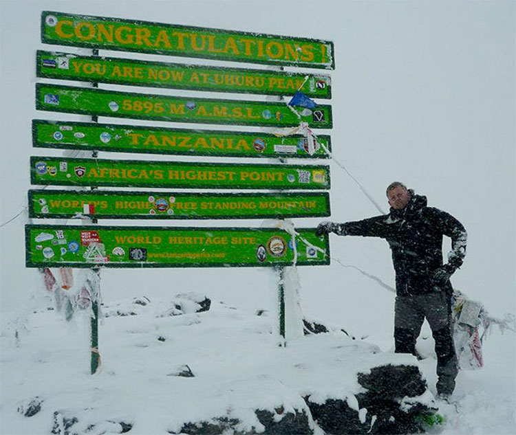 Top of Mount Kilimanjaro, Uhuru Peak