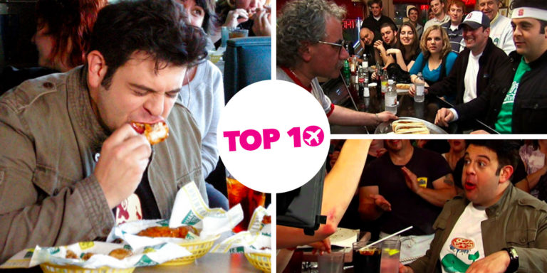 Top 10 Man v Food Challenge Restaurants